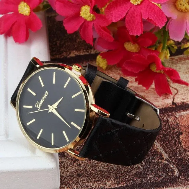 Simple Design Geneva Fashion Wrist Watch For Women