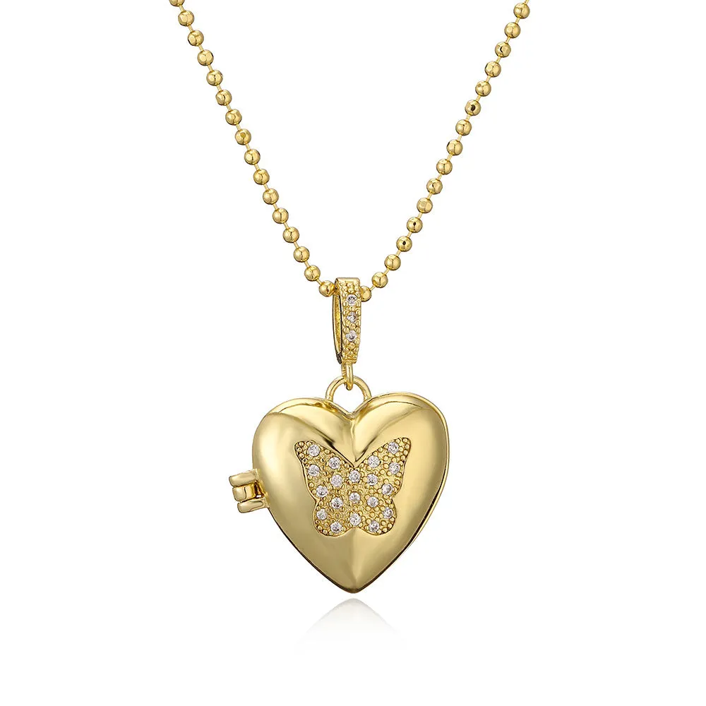 SISSLIA Fashion Luxury Choker 18K Gold Heart Crystal Necklaces For Women Jewelry Drop Necklaces