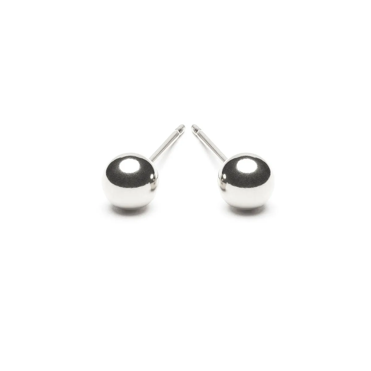 Small Silver Ball Stud Earrings