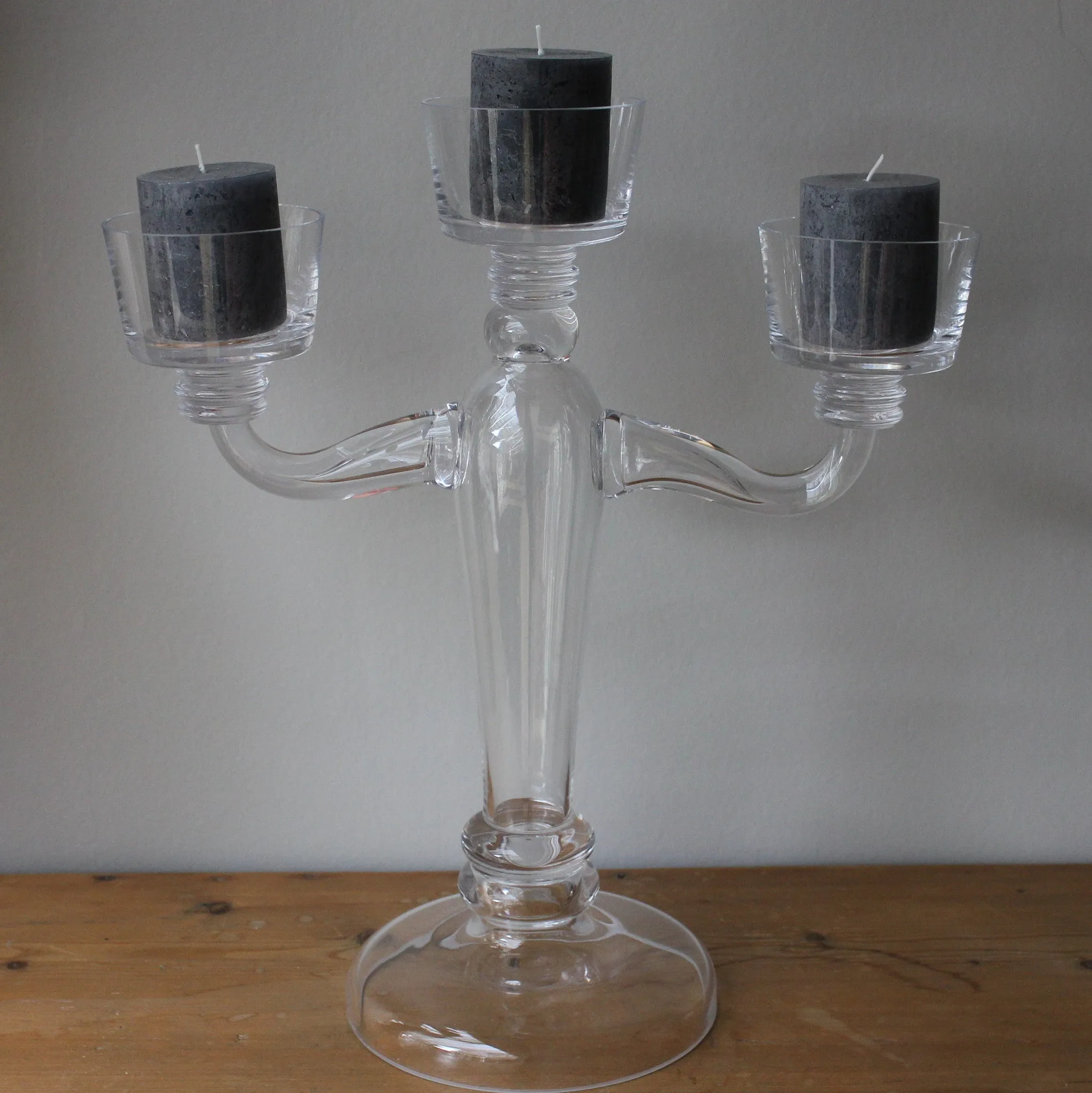 Stunning Clear Glass Candelabra - 3 or 5 Arm