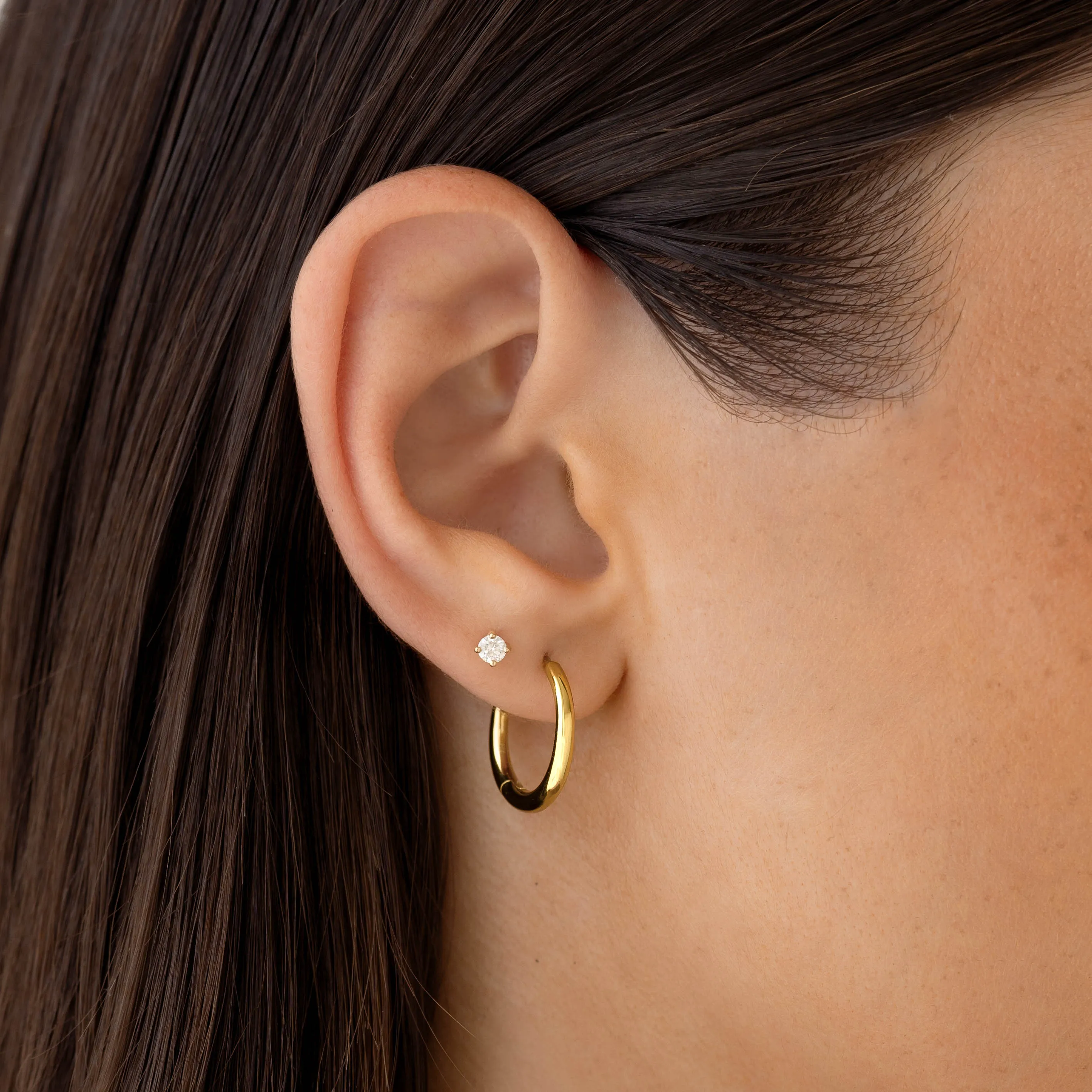 Tapered Hoop Earrings - Daphne