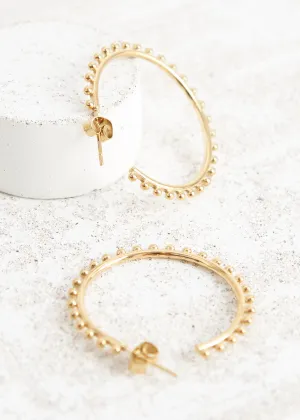 TORI DOTTED HOOP EARRINGS