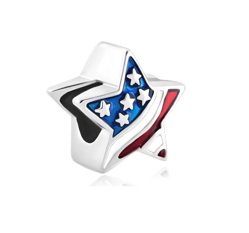 USA Flag Star Charm