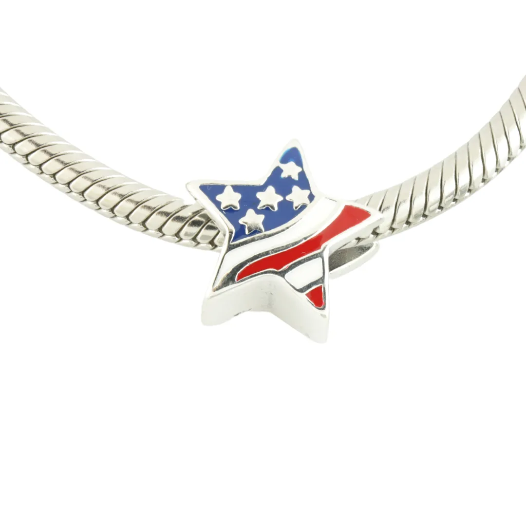 USA Flag Star Charm